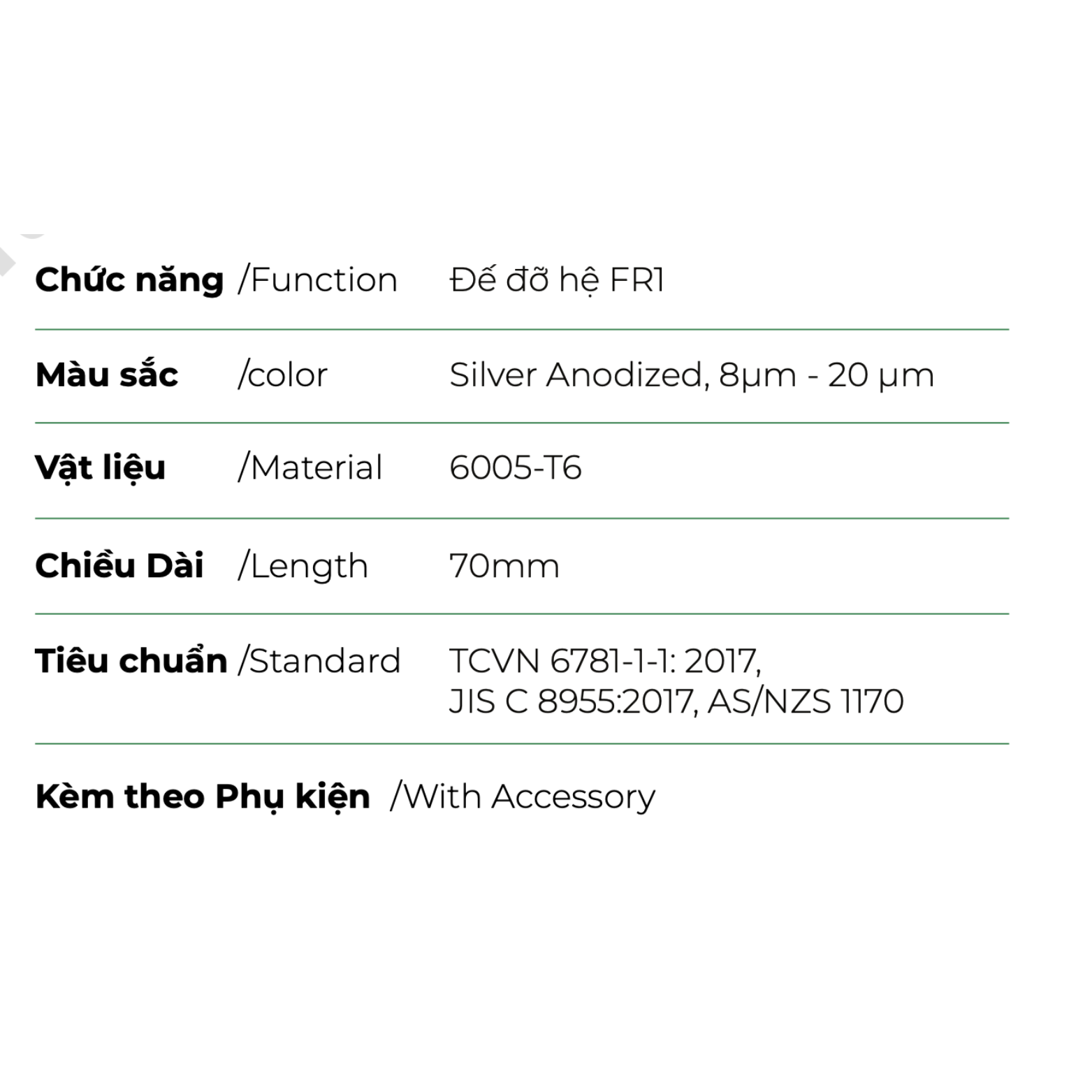 Đế đỡ hệ FR1 VP.FR1-BM5 - Ảnh 3